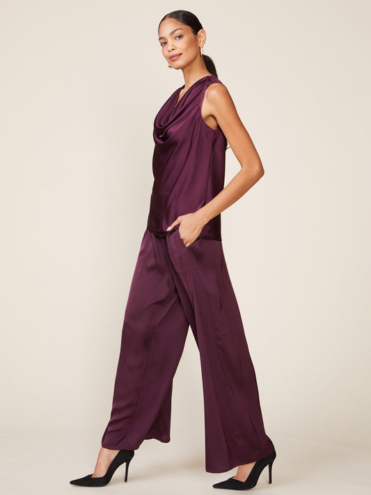 Satin Godet Pants