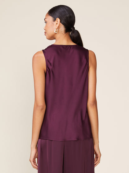 Shine On Satin Cowl Neck Top