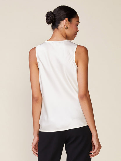 Shine On Satin Cowl Neck Top