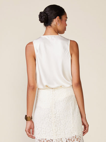 Shine On Satin Cowl Neck Top