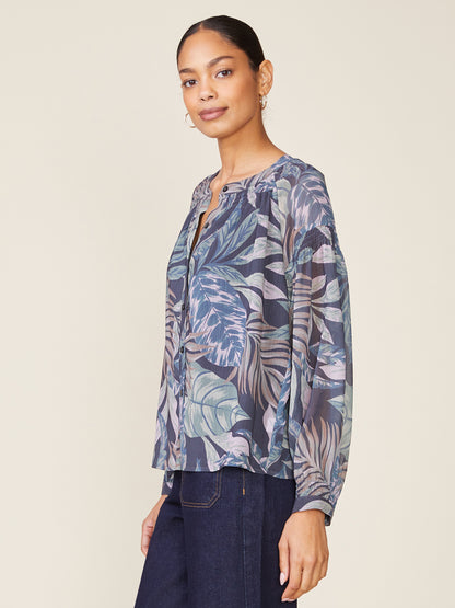Long Sleeve Printed Blouse