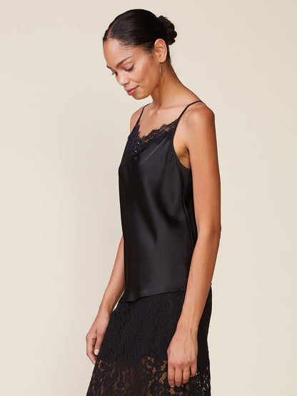 Lace Trim Satin Cami