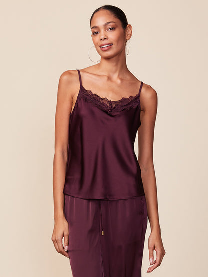 Lace Trim Satin Cami