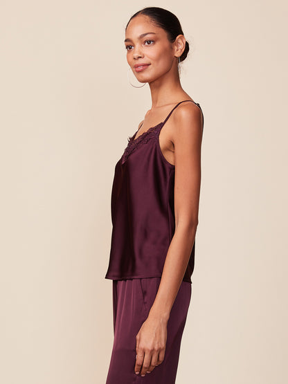 Lace Trim Satin Cami