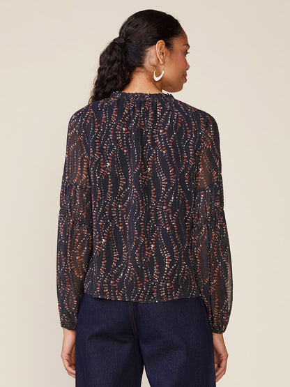 Foil Print Fem Blouse