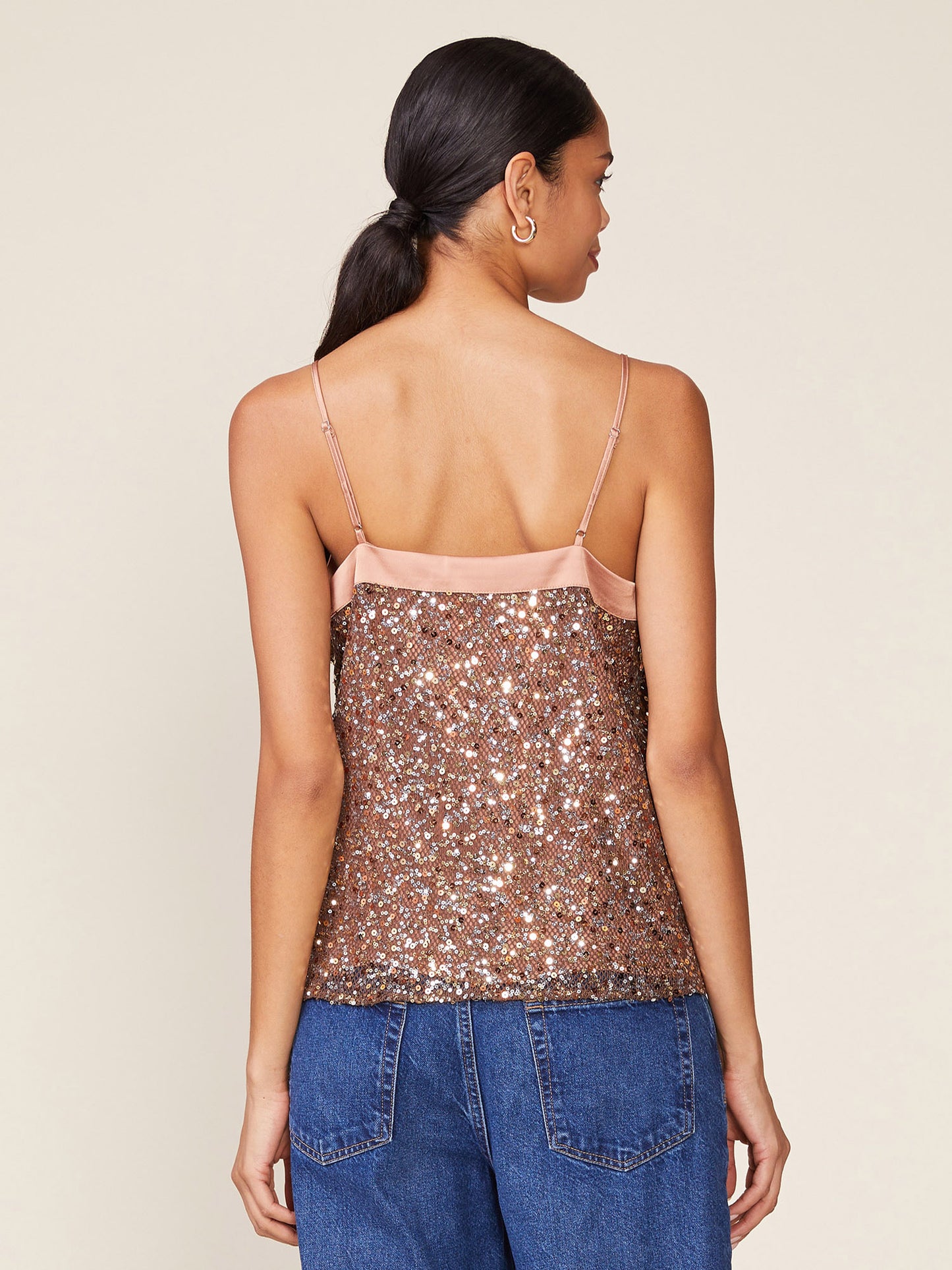 Sequin Satin Cami