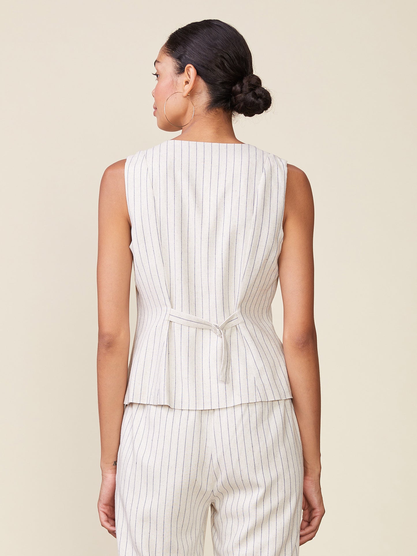 Stripe Linen Vest