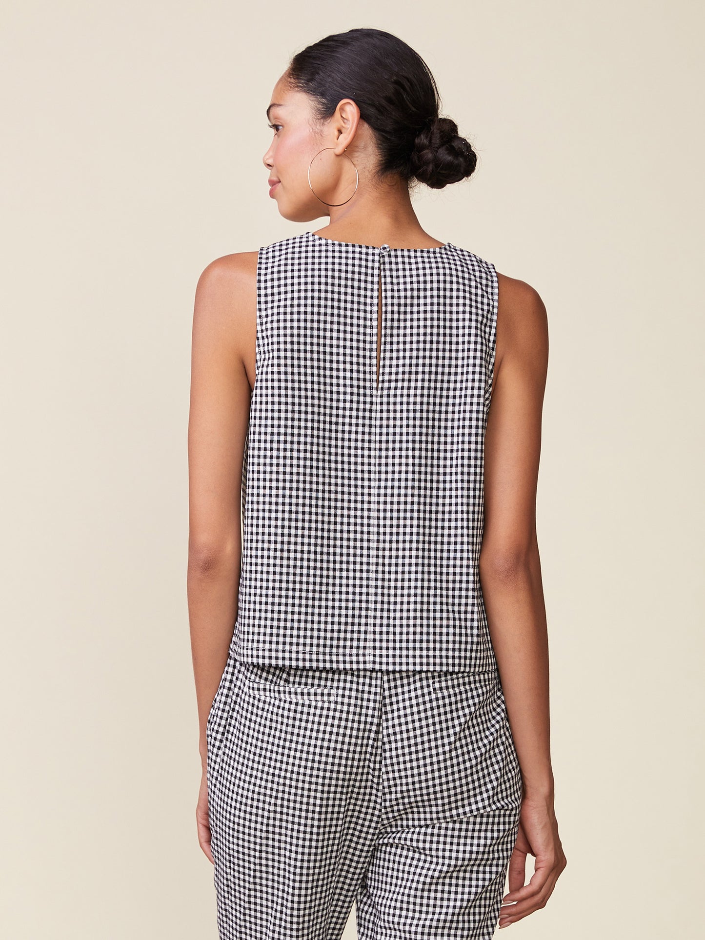 Gingham Sleeveless Top