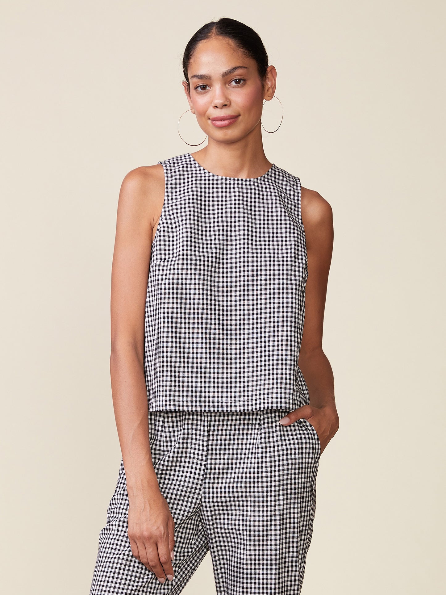 Gingham Sleeveless Top