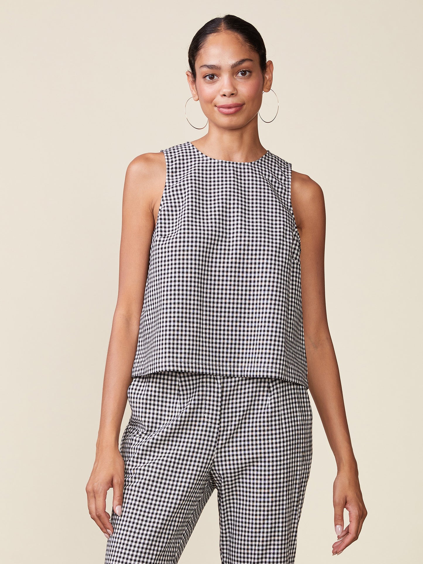 Gingham Sleeveless Top