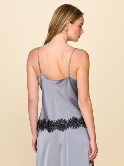 Lace Trim Satin Cami