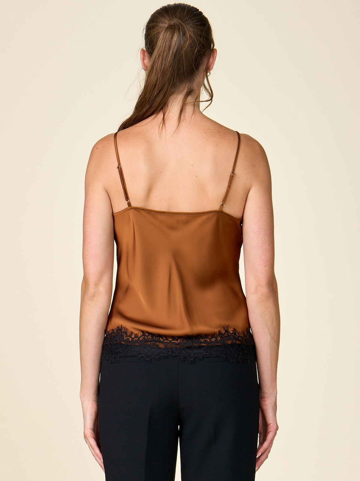 Lace Trim Satin Cami