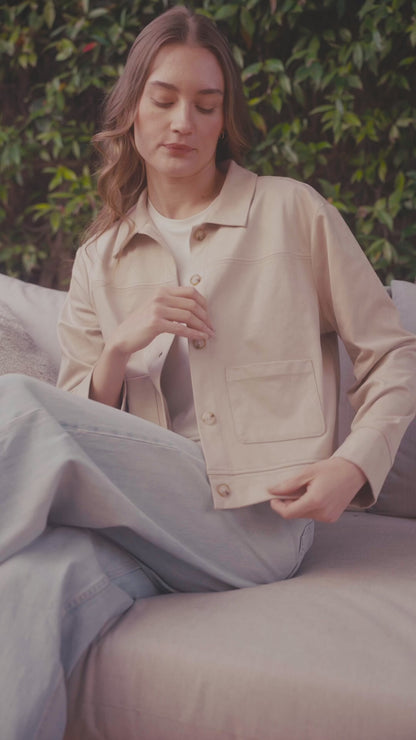 Suede Patch Pocket Jacket