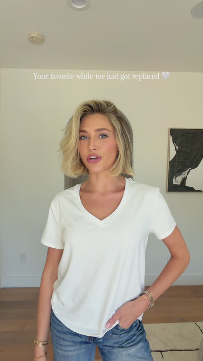 Supima Cotton V-neck Tee