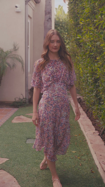 Floral Printed Bias Dress